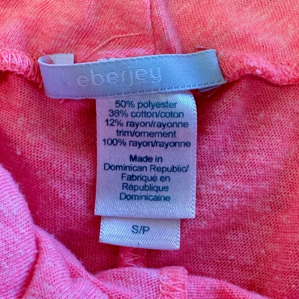 Eberjey Neon Pink Heathered Lounge Shorts Small Drawstring Dolphin Hem Sleepwear
